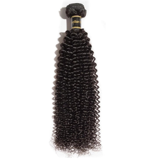 RicanHair 10-30 Inch Kinky Curly Virgin Brazilian Hair #1B Natural Black