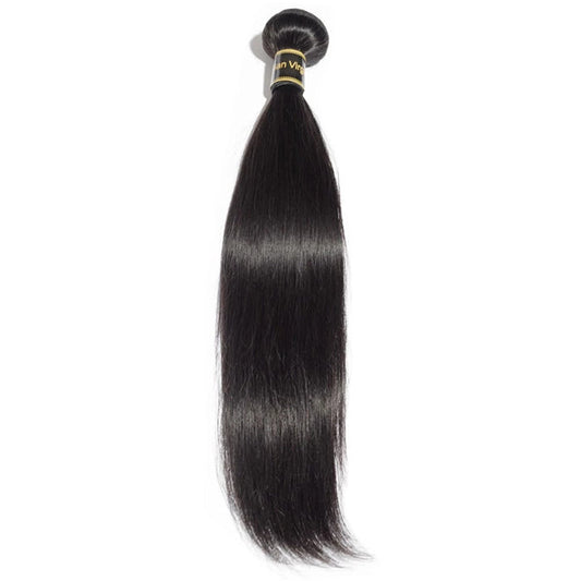 RicanHair 10-40 Inch Straight Virgin Brazilian Hair #1B Natural Black