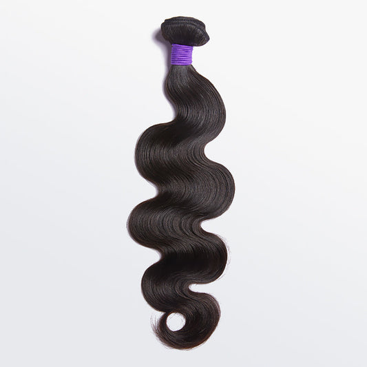 RicanHair 10-30 Inch 12A Premium Raw Indian Hair Body Wavy #1B Natural Black?One Bundle