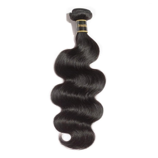 RicanHair 10-40 Inch Body Wavy Virgin Brazilian Hair #1B Natural Black